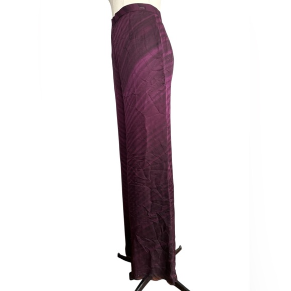 90’s Heidi Weisel silk high waisted wide leg pants - Picture 5 of 12